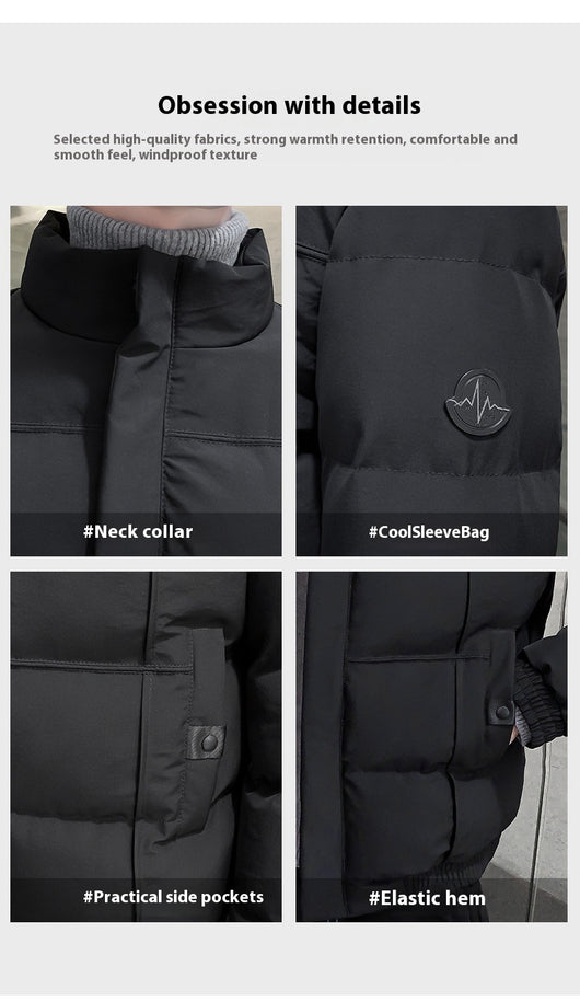 Abrigo Corto Slim Fit de Algodón Estilo Coreano para Hombre - Image 8