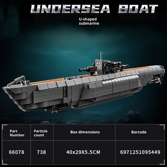 Bloques de Construcción Submarino Militar