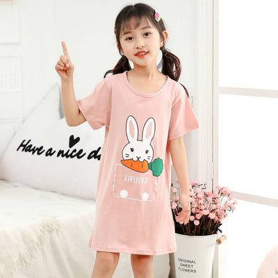 Pijama Vestido Princesa de Algodón para Niña y Mamá - Manga Corta Fresco - Image 4