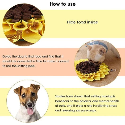 Tapete Olfativo Antideslizante para Perros con Diseño Girasol - Image 9