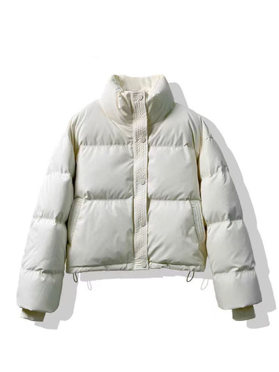 Chaqueta Acolchada de Cuero PU sin Lavado - Abrigo Corto Grueso para Mujer - Image 6