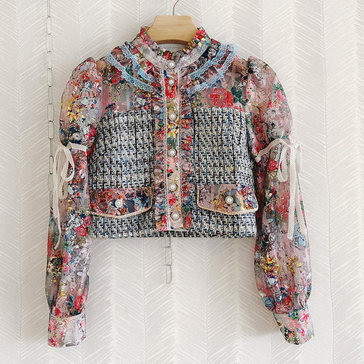 Conjunto Falda Irregular con Blusa de Encaje y Corbata Británica - Image 5