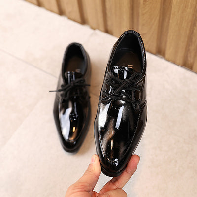 Zapatos Escolares Elegantes para Niños - Punta Fina con Tacón Bajo y Cordones - Image 9