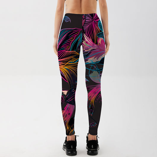 Leggings Deportivos de Flores y Pétalos para Mujer - Image 3