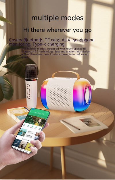 Parlante Karaoke Portátil con Micrófono Integrado y Bluetooth - Image 22