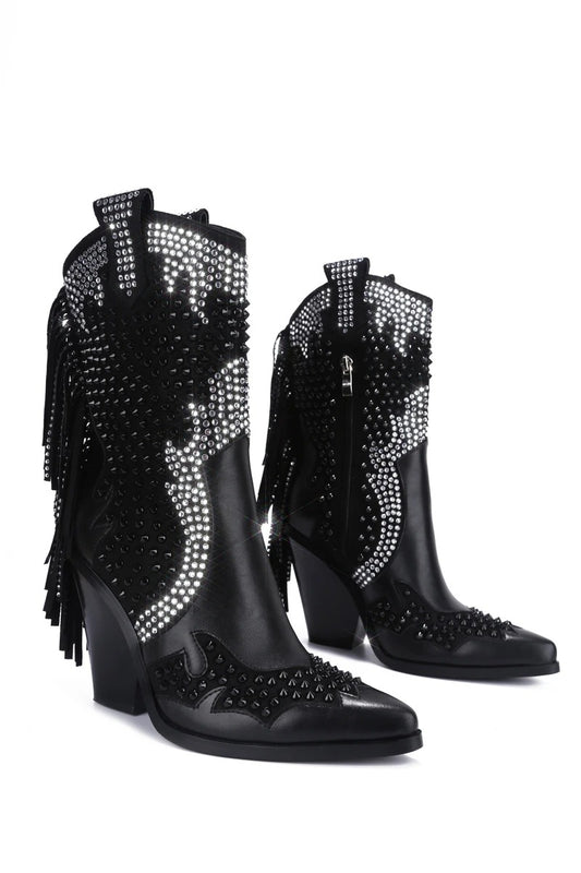 Botas Altas de Tacón Cuña con Flecos - Estilo Sexy y Moderno