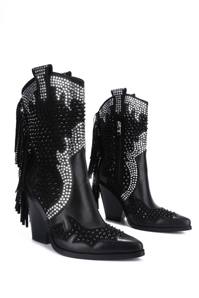 Botas Altas de Tacón Cuña con Flecos - Estilo Sexy y Moderno