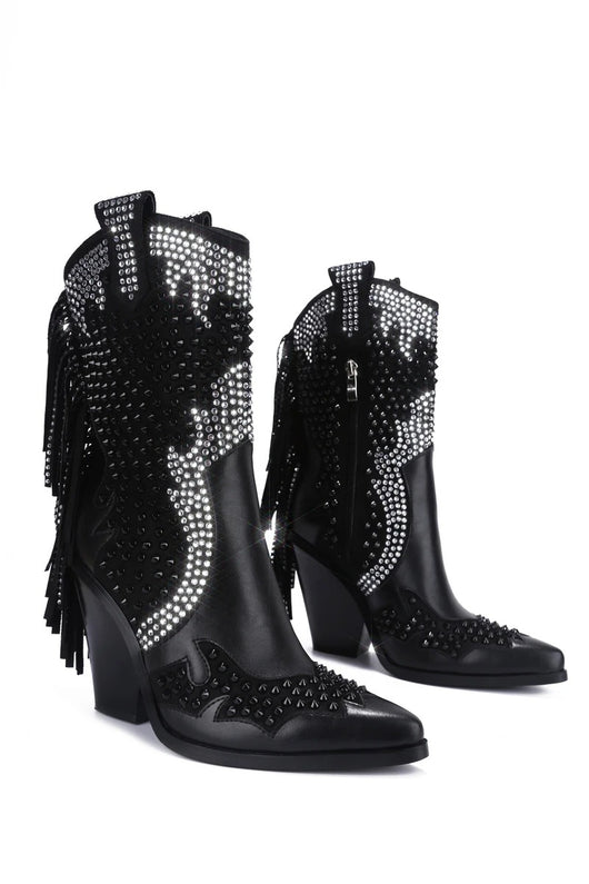 Botas Altas de Tacón Cuña con Flecos - Estilo Sexy y Moderno