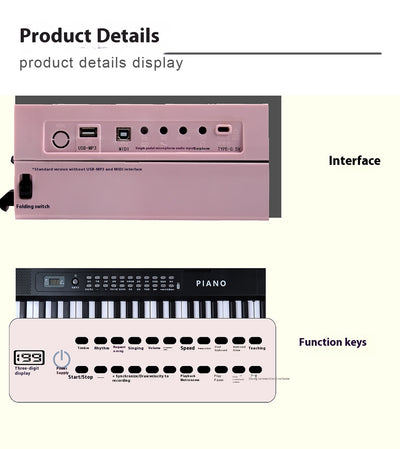 Piano Digital Portátil Plegable 61 Teclas con Carga Inteligente - Image 17