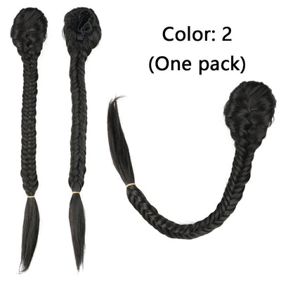 Peluca Trenza Sintética Cola de Caballo Estilo Fishtail para Mujer - Image 6