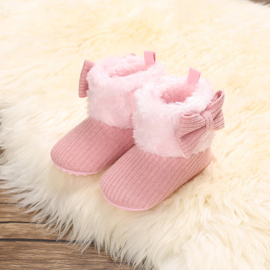 Botitas de Nieve para Bebés 0-1 Años con Diseño de Moño Tejido - Image 15