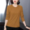 Blusa Manga Larga Suelta para Mujer Madura - Camiseta Base Versátil