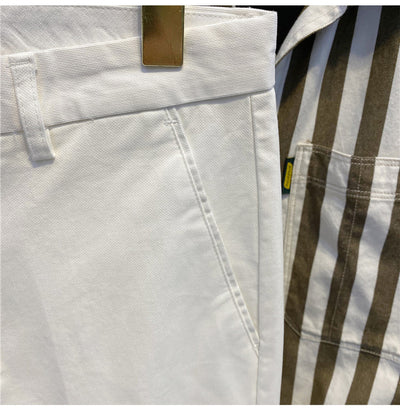 Pantalones Retro Estilo Coreano Ajustados de Algodón Versátil - Image 23