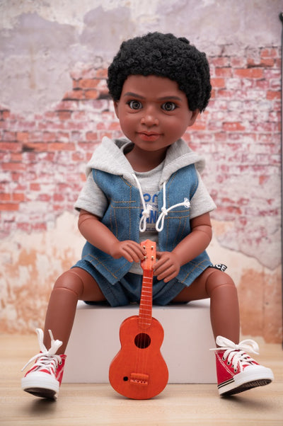 Muñeca Africana Articulada de 45 cm - Juguete Vinilo Realista - Image 4
