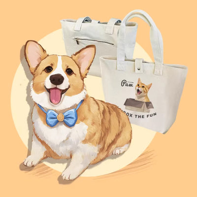 Bolsa de Lona Personalizada para Mascotas 100% Algodón