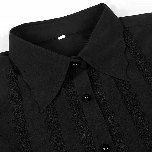 Camisa Medieval de Pliegues para Hombre Estilo Europeo y Americano - Image 4