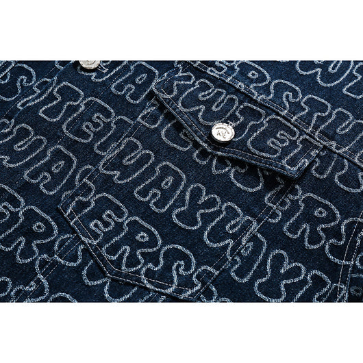 Chaqueta Denim Estampada All Over Unisex Boyfriend Fit - Image 10