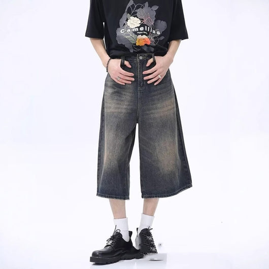Pantalón Vaquero Recto Desgastado para Hombre