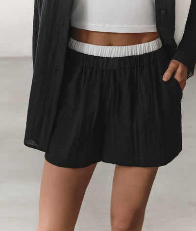 Blusa Manga Larga Bicolor con Costuras de Diseño para Mujer - Image 9