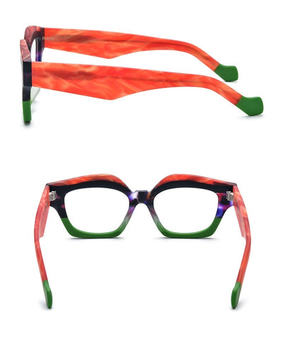 Gafas Cat Eye con Bordes Gruesos Bicolor - Image 12