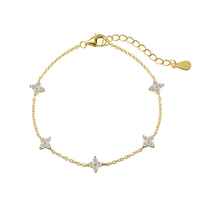 Collar y Pulsera de Plata Esterlina 925 Diseño Estrellado con Zirconia para Mujer - Image 8