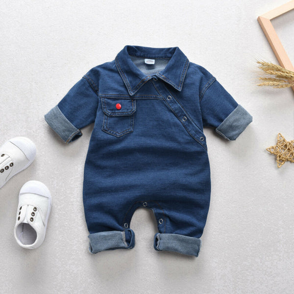 Mono Infantil Personalizado en Denim con Bolsillos