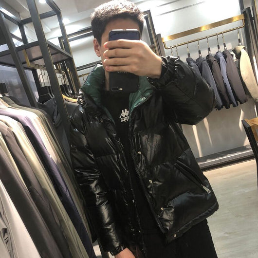 Chaqueta Acolchada Brillante para Parejas - Corta y Versátil