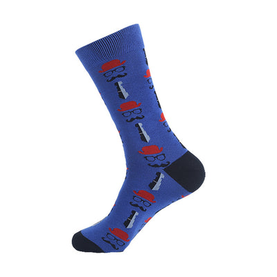 Calcetines Deportivos Largos de Algodón Estampado para Hombre - Image 8