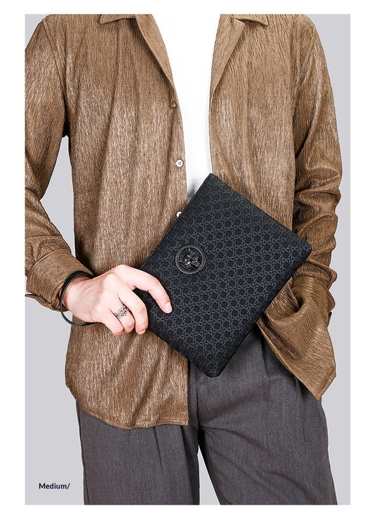 Clutch Personalizado de Textura Tejida con Diseño Minimalista y Gran Capacidad - Image 23
