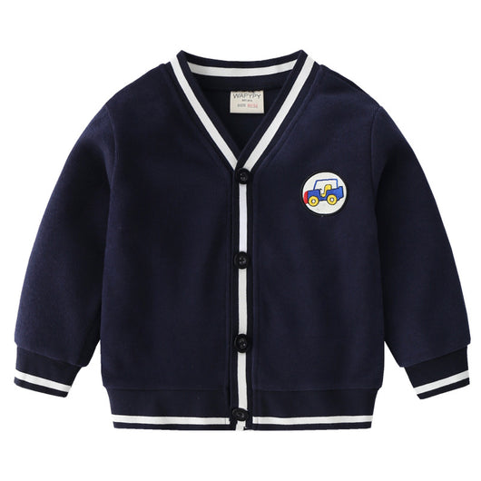 Cardigan Tipo Hoodie Cuello V para Niño - Abrigo Ligero - Image 5