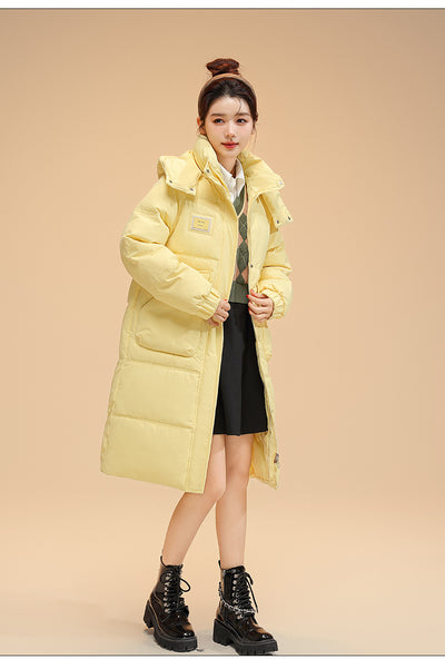 Chaqueta Acolchada Coreana de Algodón con Capucha - Largo Medio - Image 13