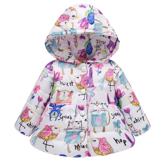 Chaqueta Acolchada para Niñas con Capucha y Diseño Estampado - Image 31
