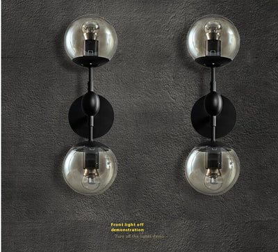 Lámpara de Pared Doble Cabezal Vidrio y Hierro - Diseño Minimalista - Image 10