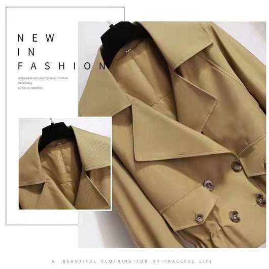 Abrigo Corto Versátil Estilo Coreano Oversize para Mujer - Image 12