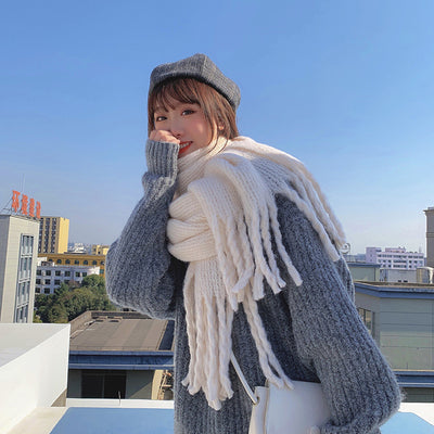 Rebozo de Cuadros con Flecos Extra Grueso para Mujer - Image 19