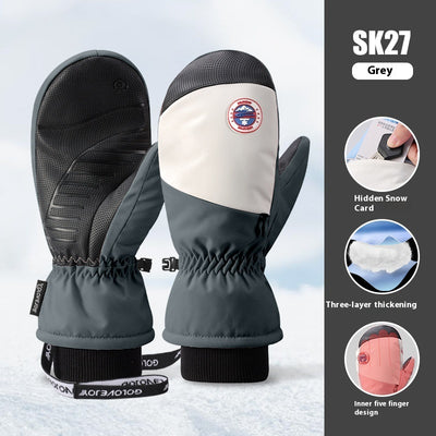 Guantes de Snowboard para Mujer Impermeables con Pantalla Táctil y Forro Térmico - Image 8