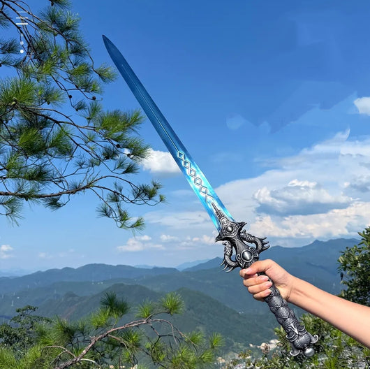 Espada Xingyuan Azul de Longquan - Acero Manganeso Forjado, Pieza de Colección Premium - Image 5