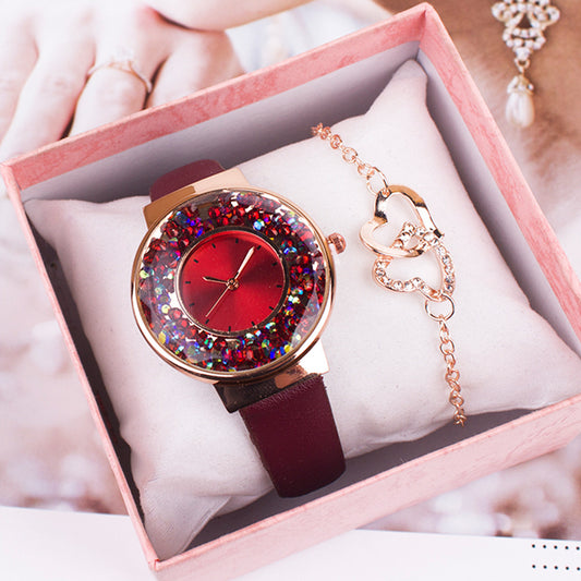 Reloj de Diamantes con Cadena Quicksand para Mujer