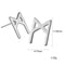 Nordic Rune Letter Earrings Made Of Stainless Steel Steel Color 16style