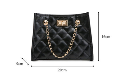 Bolso de Cadena Cuadrado Pequeño con Costura de Rombos para Mujer - Image 10