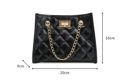Bolso de Cadena Cuadrado Pequeño con Costura de Rombos para Mujer - Image 10