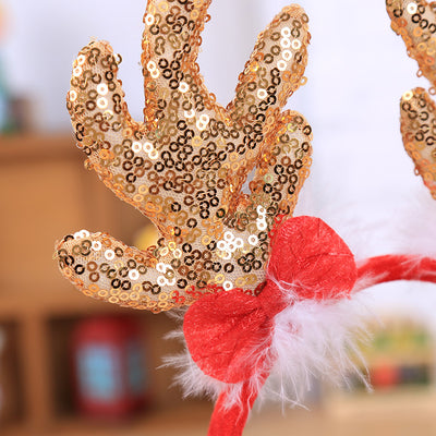 Adorno Navideño para Cabello con Astas Doradas y Lentejuelas - Image 13