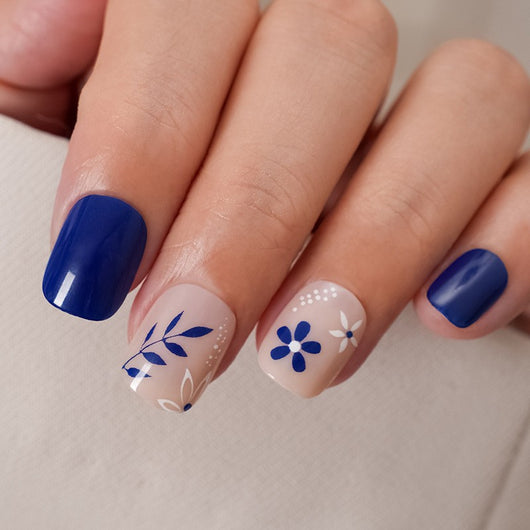 Uñas Postizas Francesas Mariposa Púrpura con Borde Negro - Stickers de Uñas Premium - Image 35