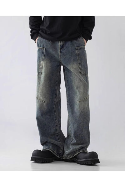 Jeans Rectos de Pierna Ancha y Corte Holgado para Hombre - Image 14