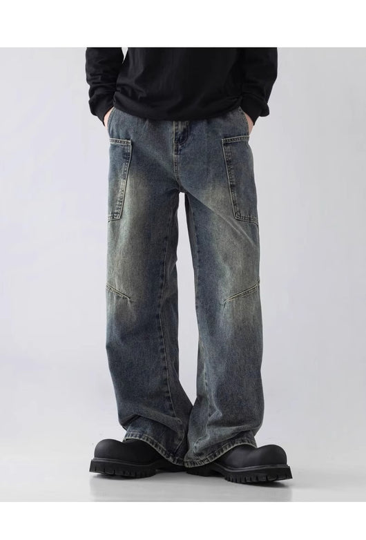 Jeans Rectos de Pierna Ancha y Corte Holgado para Hombre - Image 14