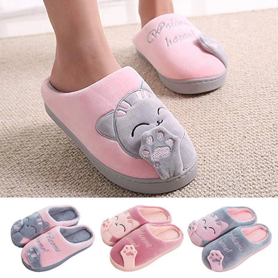 Pantuflas Invierno Gato Dibujos Animados - Cálidas, Antideslizantes y Suaves - Image 3