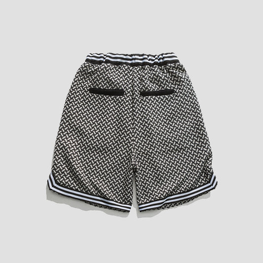 Shorts de Baloncesto Cuadriculados Holgados - Estilo Hip-hop Casual para Hombre