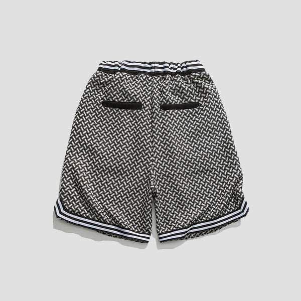 Shorts de Baloncesto Cuadriculados Holgados - Estilo Hip-hop Casual para Hombre
