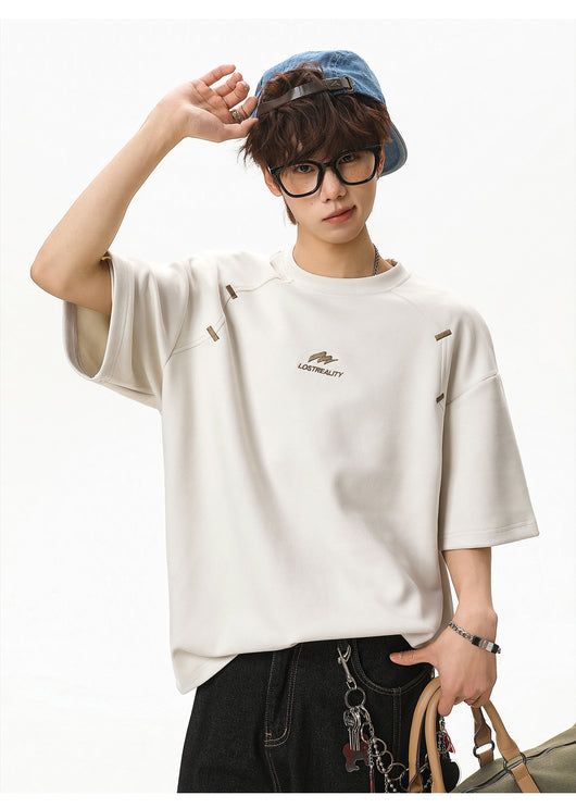 Playera Estructurada de Manga Corta con Textura Combinada para Hombre - Image 26
