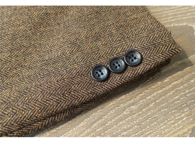 Chaqueta de Trabajo Tweed Vintage Americana Peso Pesado Espiga - Image 31